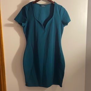Amber Green Fitted Dress
